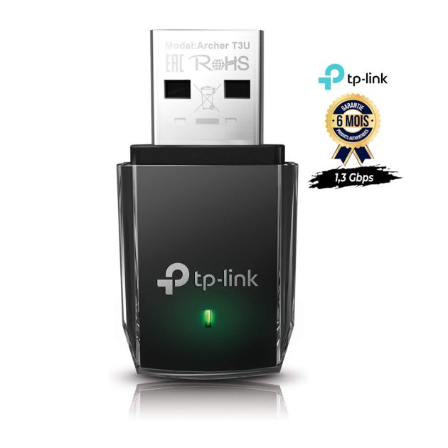 Adaptateur WiFi USB TP-Link Archer T3U pour Ordinateur et Pc Débit 1 3 Gbps - Garantie 6 mois