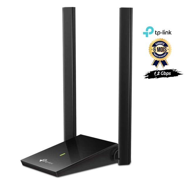 Adaptateur WiFi USB TP-Link Archer T4U Plus pour Ordinateur de Bureau Débit 1 2 Gbps - Garantie 6 mois