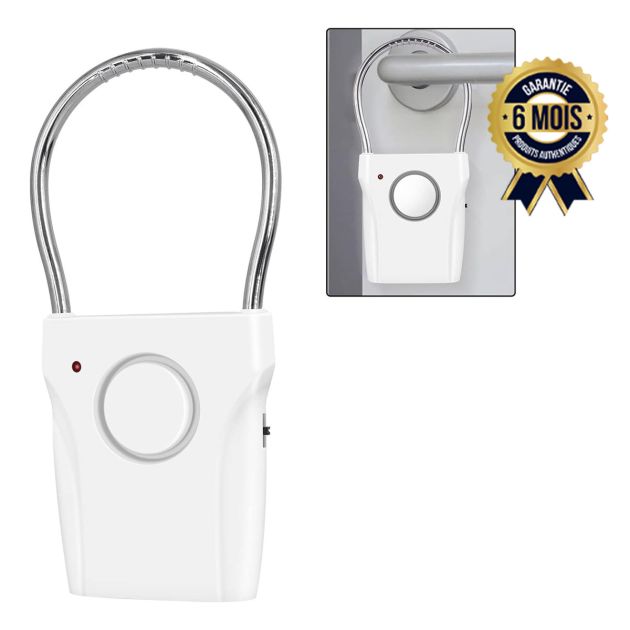 Alarme de Poignee de Porte pour Domicile avec Débit Sonore 120 Db Jusqu A 500 Pieds 150 M - Garantie 6 mois
