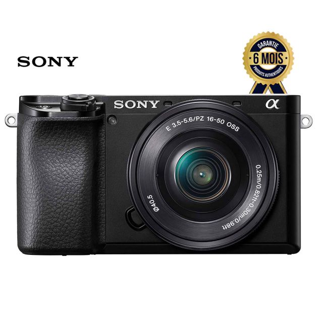 Appareil Photo Hybride 24 2 MP Sony Alpha 6100 sans Miroir Écran LCD 3 Tactile et Inclinable avec Objectif Sony 16 50 Mm F 3 5 5 6 Video 4K Ultra Hd - Garantie 6 mois