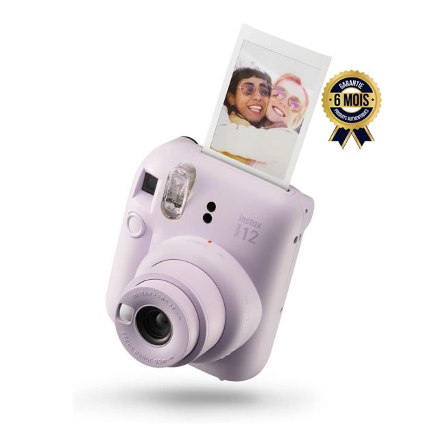 Appareil Photo Instantane Fujifilm Instax Mini 12 avec Controle de L Exposition Automatique Flash et Miroir Selfie - Garantie 6 mois