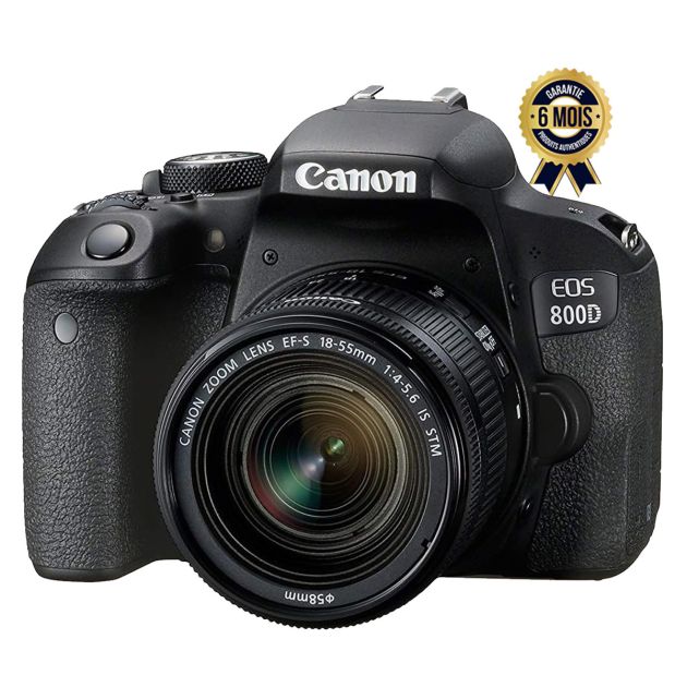 Appareil Photo Canon Eos 800D Objectif Ef S 18 55 Mm Reflex Numérique 24 2 MP Écran Tactile Orientable Video FHD 60P Wfi Nfc Bt - Garantie 6 mois