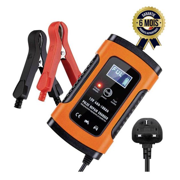 Chargeur de Batterie Automobile 12 V 5 A Mainteneur de Batterie Intelligent Portable - Garantie 6 mois