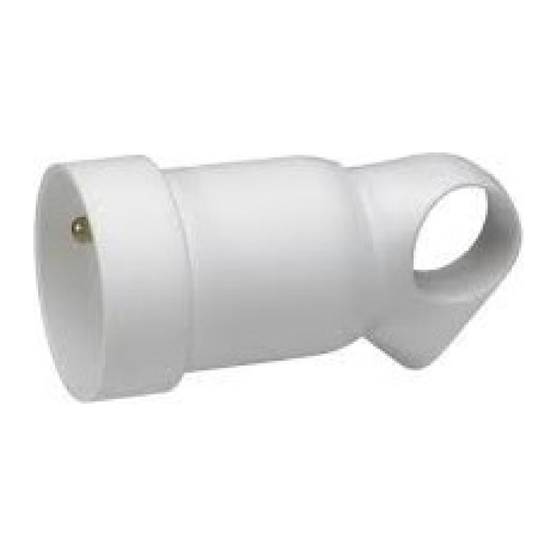 Prolongateur 2 P FR Droite Blanc