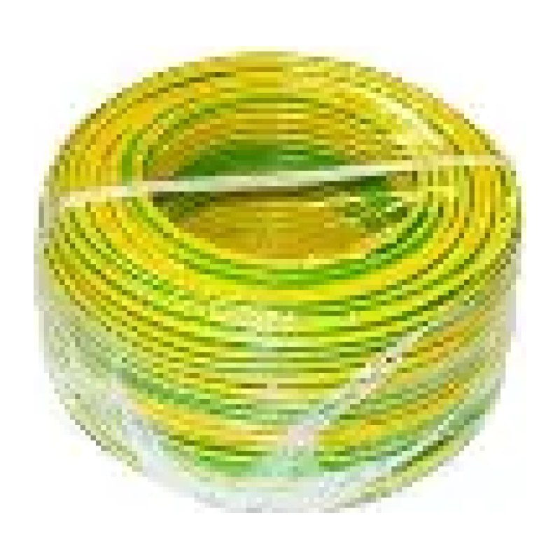 Cable electrique souple H07V-K 10 mm² Vert/Jaune (100 mètres)