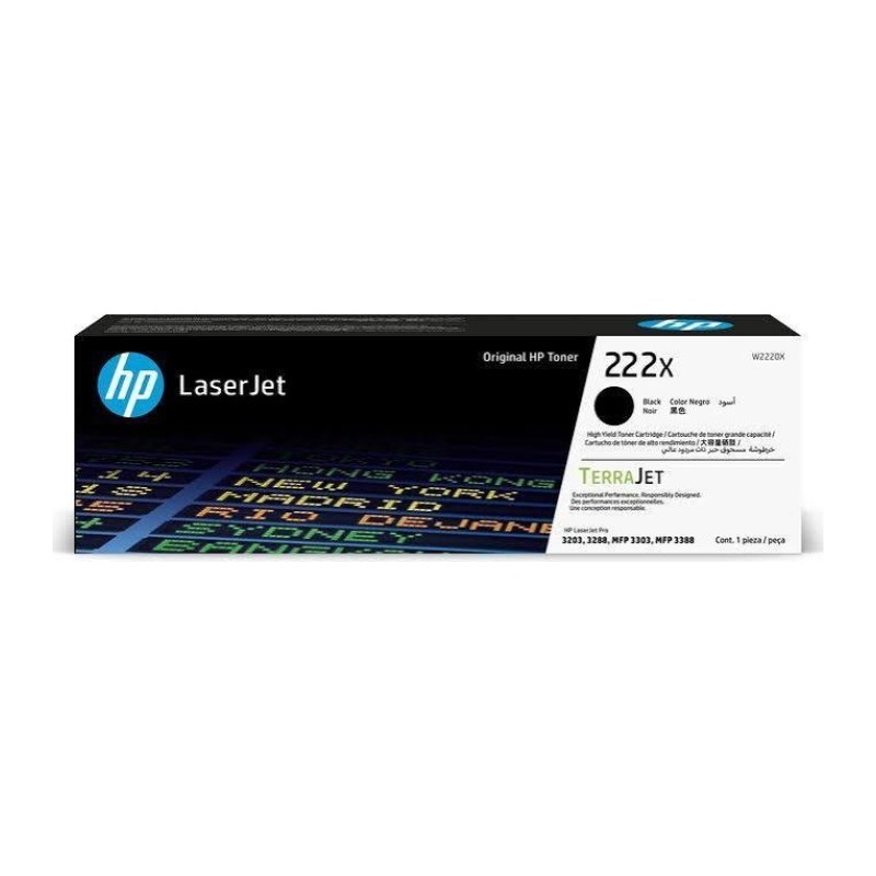 Toner HP LasetJet 222X Noir 3200 pages