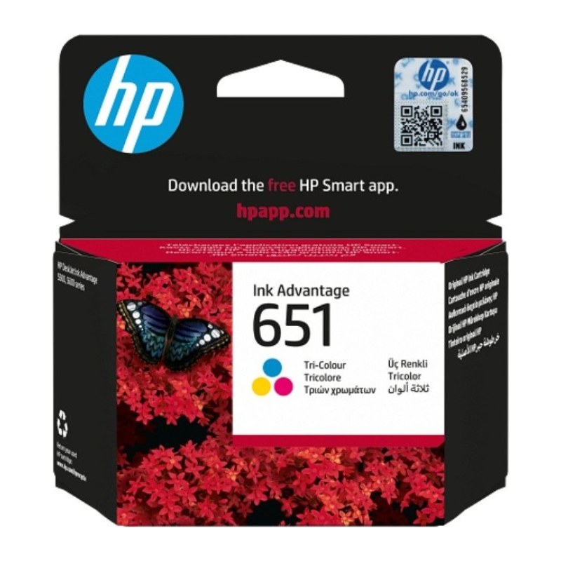 Ink cartridge HP 651 – Cyan, magenta and yellow (C2P11AE)