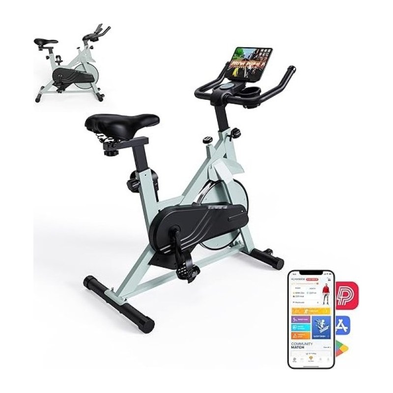 Vélo d'exercice, Vélo d'intérieur Silencieux avec écran LCD, Vélo